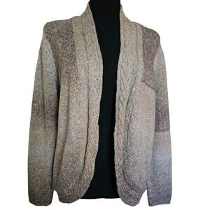 Chico's Earth Colored Open Casual Everyday Sweater Cardigan, Size 8/10